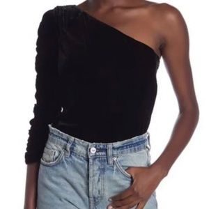 NWT JOIE Wayman Caviar blouse Velvet size 12